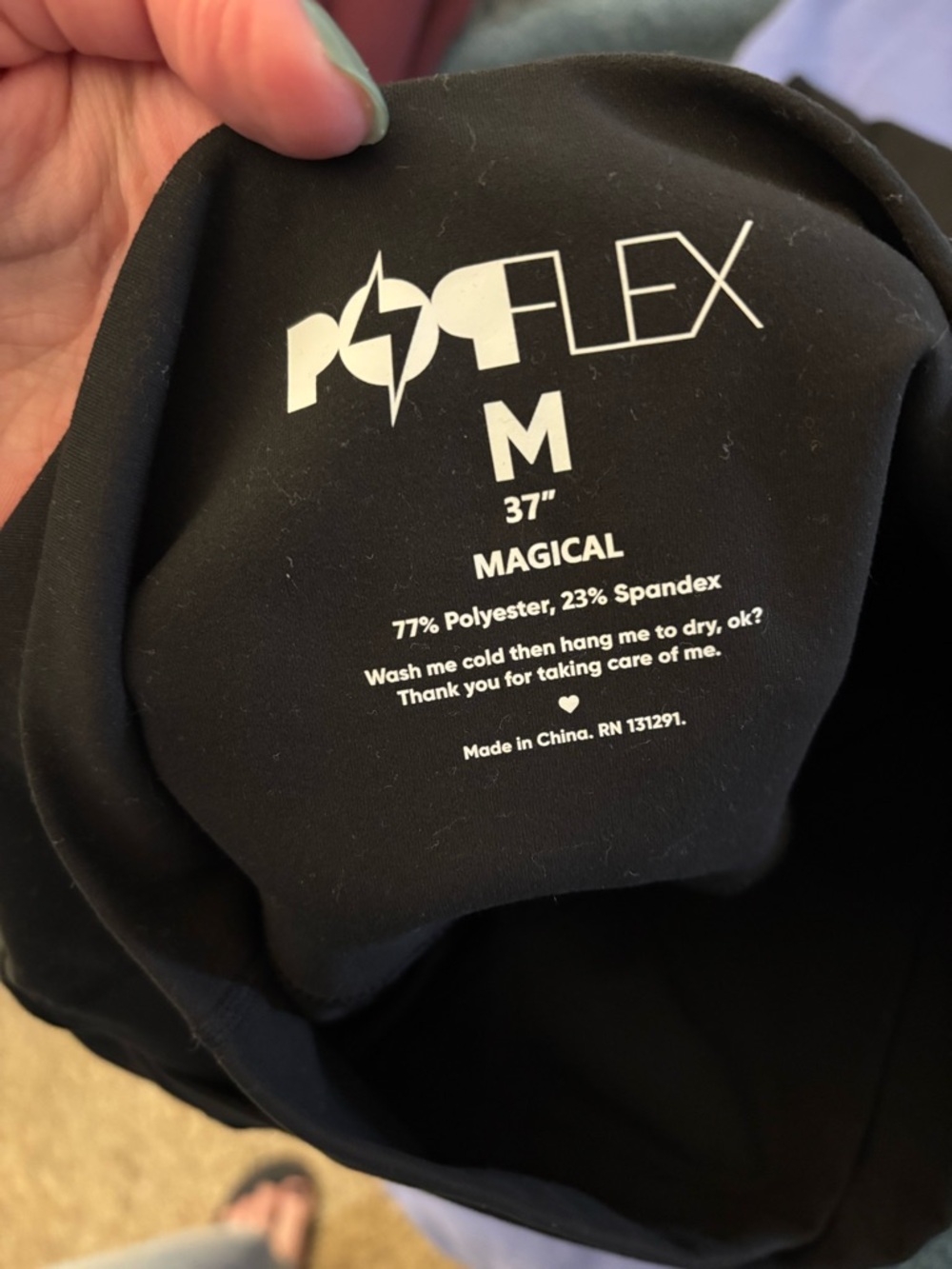 POPFLEX Black High-Rise Flare Leggings - Picture 3 of 3